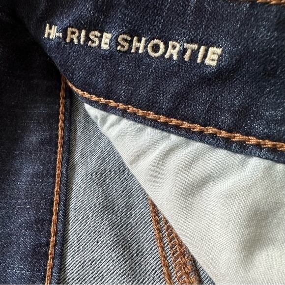 American Eagle Jean Shorts Next Level Stretch Hi Rise Shortie Distressed Size 2 - Picture 3 of 12